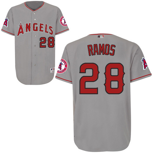 Cesar Ramos #28 mlb Jersey-Los Angeles Angels of Anaheim Women's Authentic Road Gray Cool Base Baseball Jersey